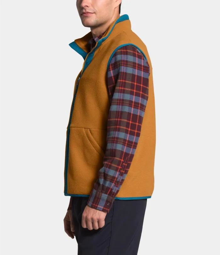 Mens The North Face Fleece Carbondale Vest Timber Tanmallard Blue