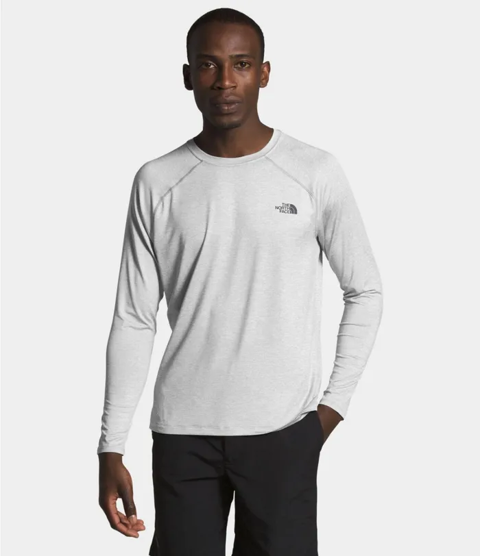 Mens The North Face TShirts HyperLayer FD Long Sleeve Tnf Light Grey Heather