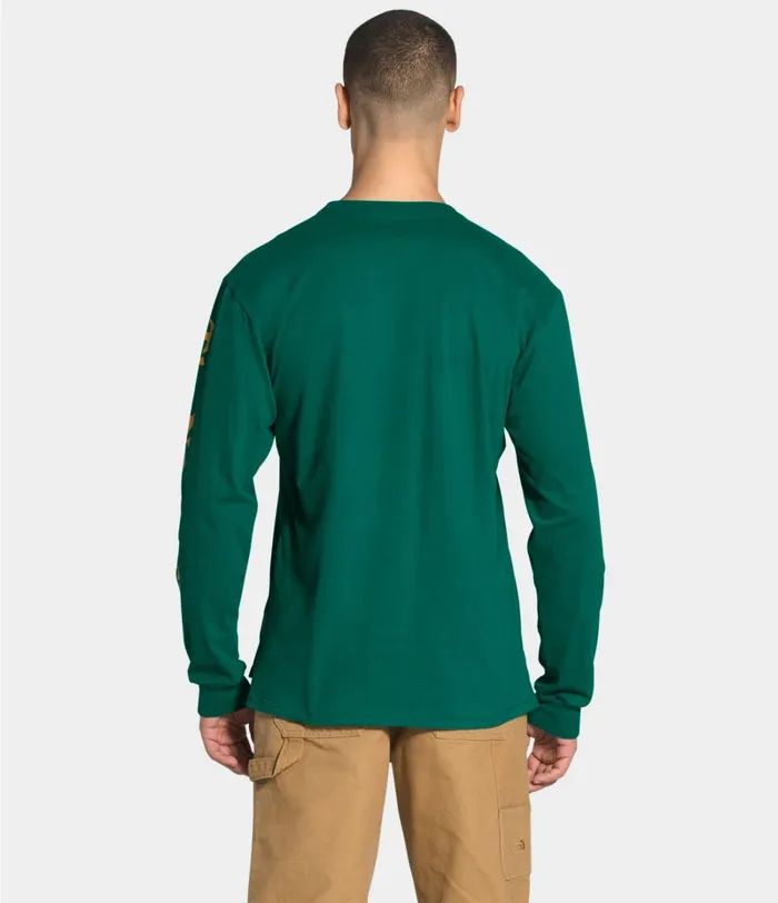 Mens The North Face TShirts Long Sleeve Rogue Graphic Tee Evergreen