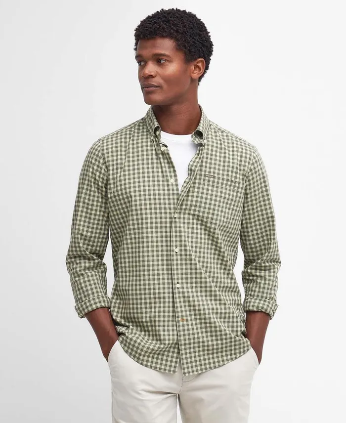 Merryton Tailored Shirt Blue Men Barbour Shirts