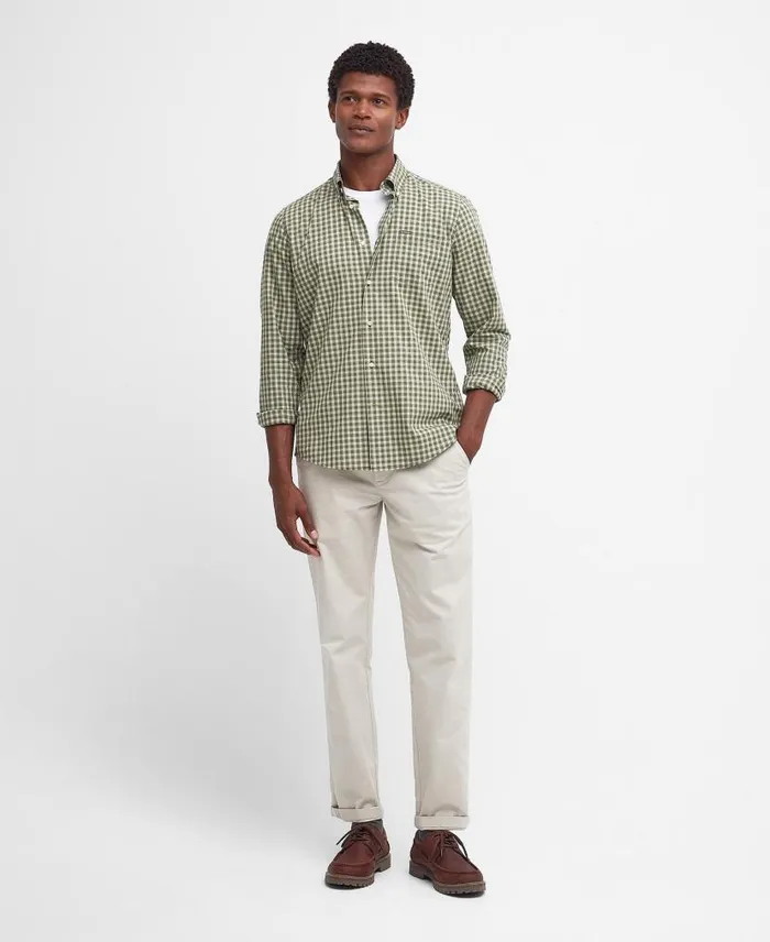 Merryton Tailored Shirt Blue Men Barbour Shirts
