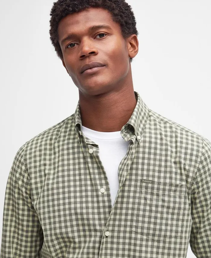 Merryton Tailored Shirt Blue Men Barbour Shirts