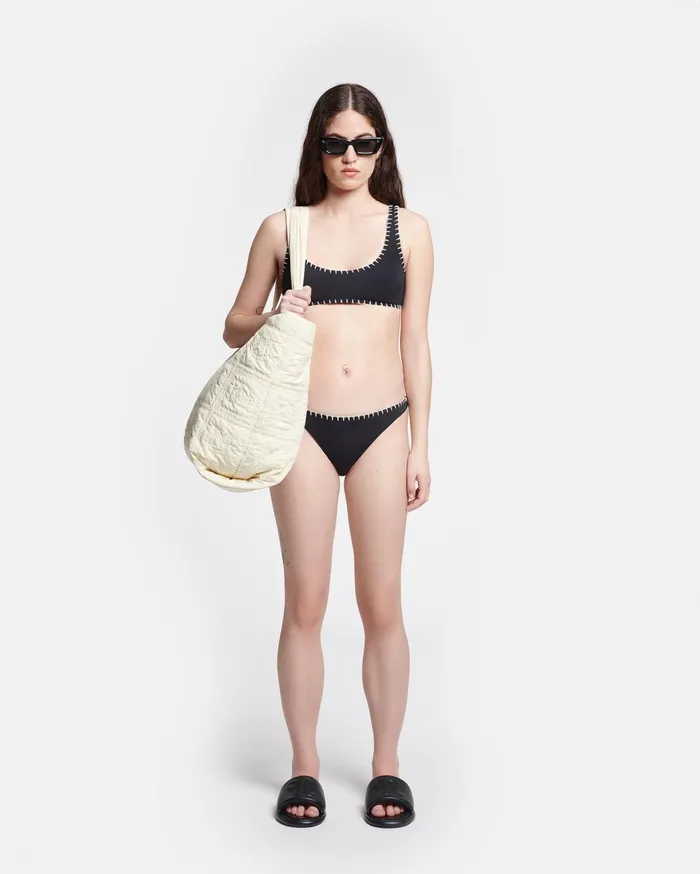 Merve Crochet Bikini Bikini Bottoms Black Women Nanushka Swimwear