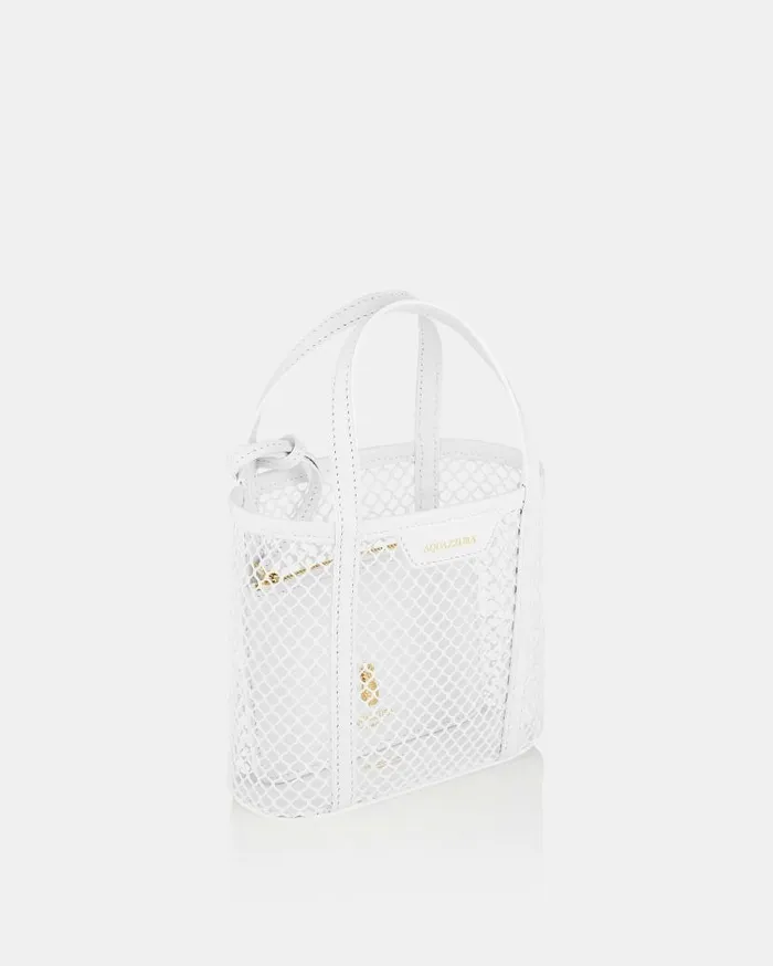 Mesh Mini Tote White Women Aquazzura Mini Bags