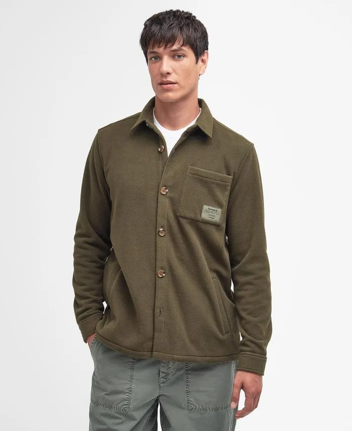 Microfleece Overshirt Olive Men Barbour Overshirts