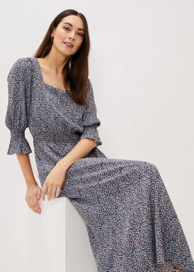 Millie Ditsy Print Dress Blue Multi Women Phase Eight Dresses