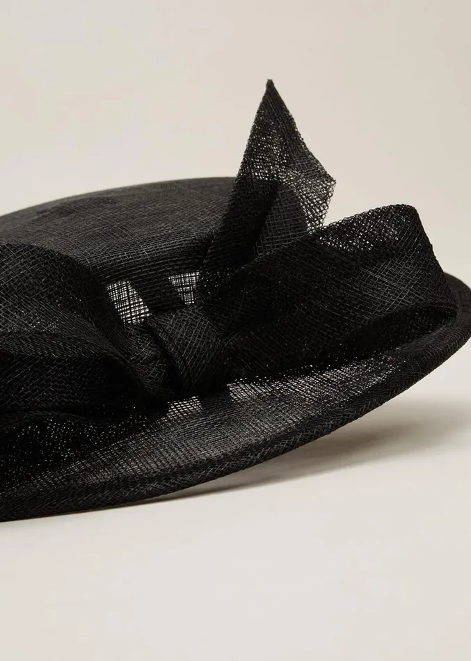 Mini Bow Boater Fascinator Black Women Phase Eight Fascinators and Hats