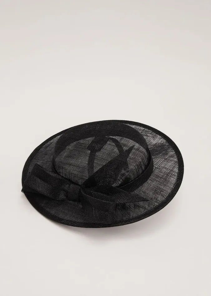 Mini Bow Boater Fascinator Black Women Phase Eight Fascinators and Hats
