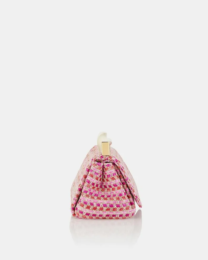 Mini Twist Clutch Pink Women Aquazzura Clutch Bags
