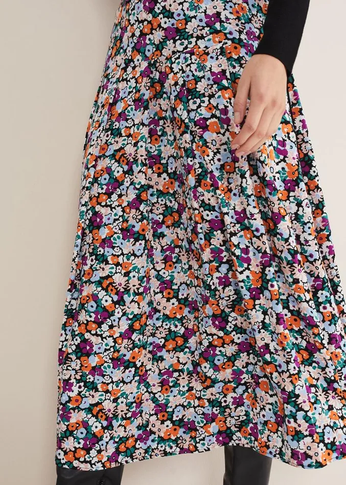 Mona Floral Tiered Skirt Multicoloured Women Phase Eight Skirts