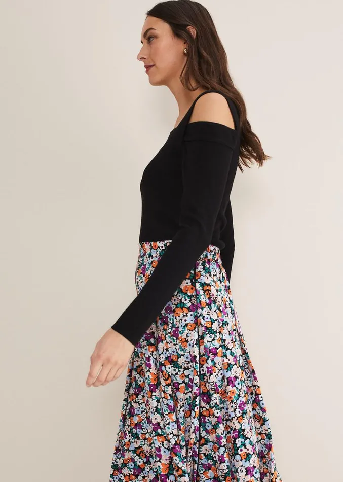 Mona Floral Tiered Skirt Multicoloured Women Phase Eight Skirts