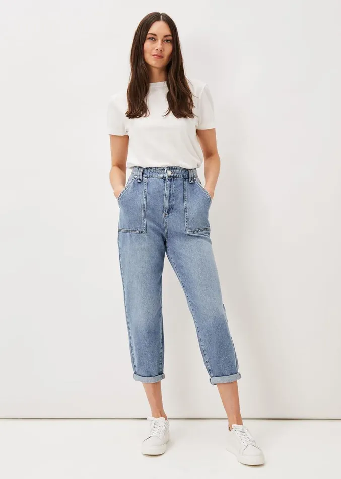 Nadina Paper Bag Waist Jean Mid Wash Women Phase Eight Jeans