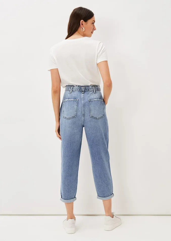 Nadina Paper Bag Waist Jean Mid Wash Women Phase Eight Jeans