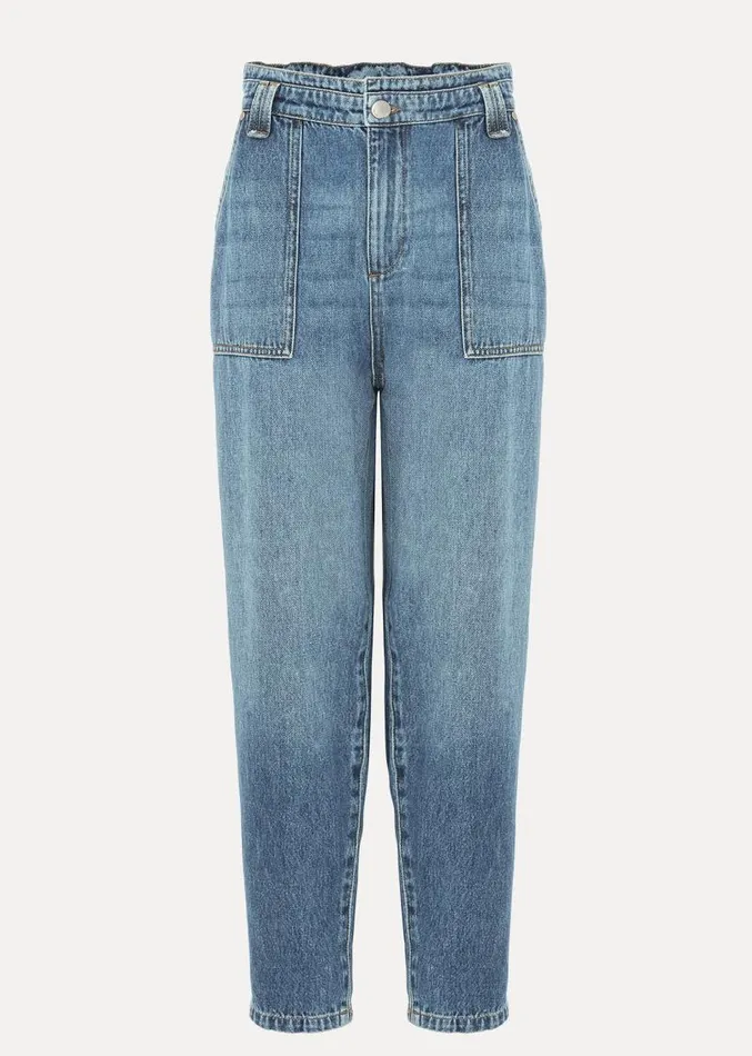 Nadina Paper Bag Waist Jean Mid Wash Women Phase Eight Jeans