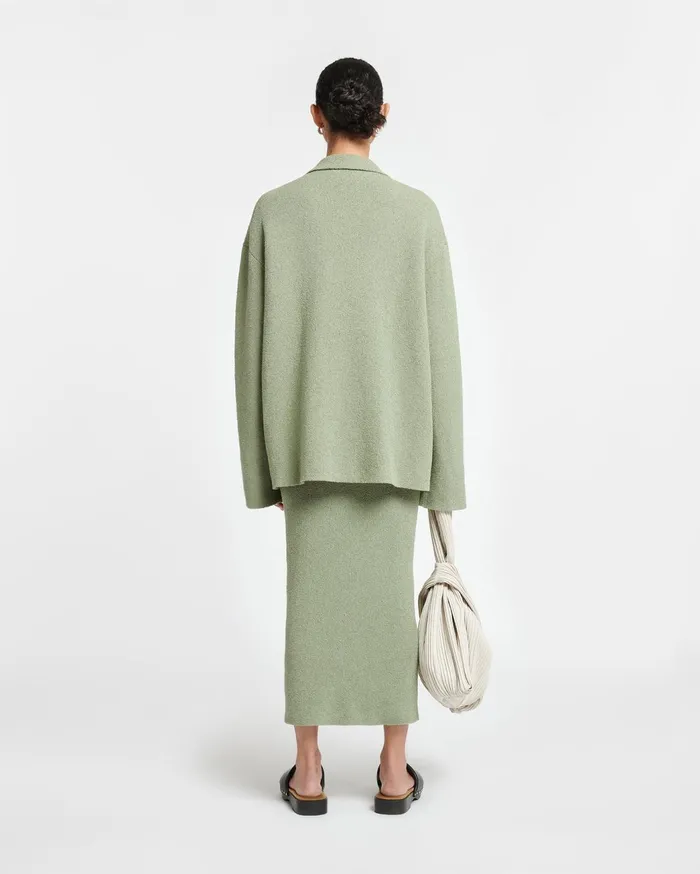 Nima TerryKnit Midi Skirt Faded Sage Women Nanushka Bottoms