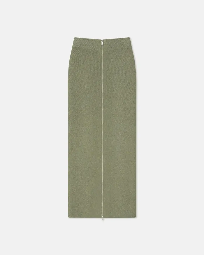 Nima TerryKnit Midi Skirt Faded Sage Women Nanushka Bottoms