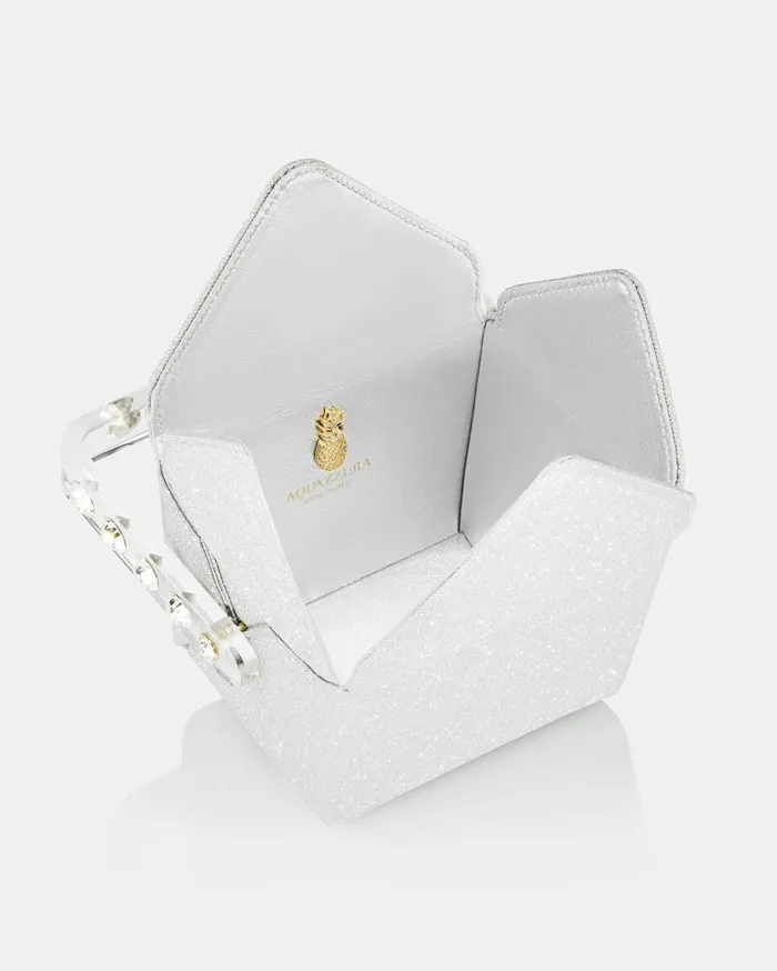 Noodle Box Silver Women Aquazzura Mini Bags Noodle Box Silver Women Aquazzura Mini Bags