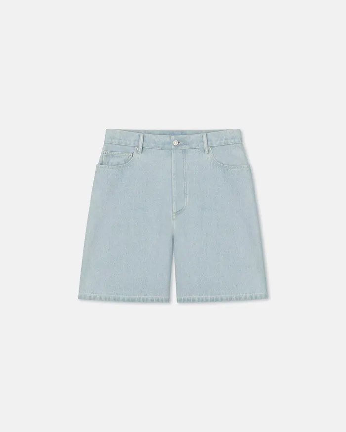 Novan Denim Shorts Sun Bleach Men Nanushka Shorts