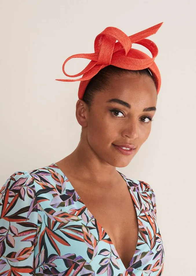 Orange Bow Headband Vermillion Women Phase Eight Headbands