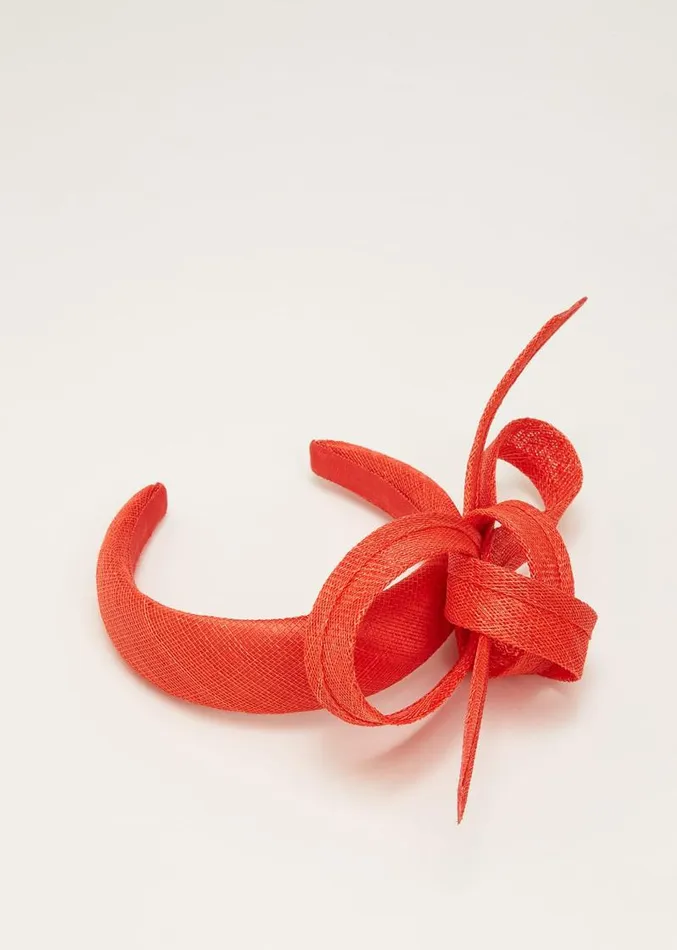 Orange Bow Headband Vermillion Women Phase Eight Headbands