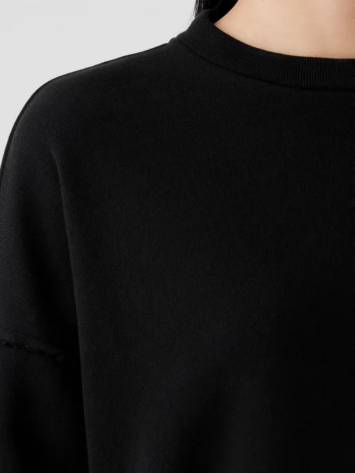 Organic Cotton French Terry BoxTop Black Women Eileen Fisher Tops and Tees