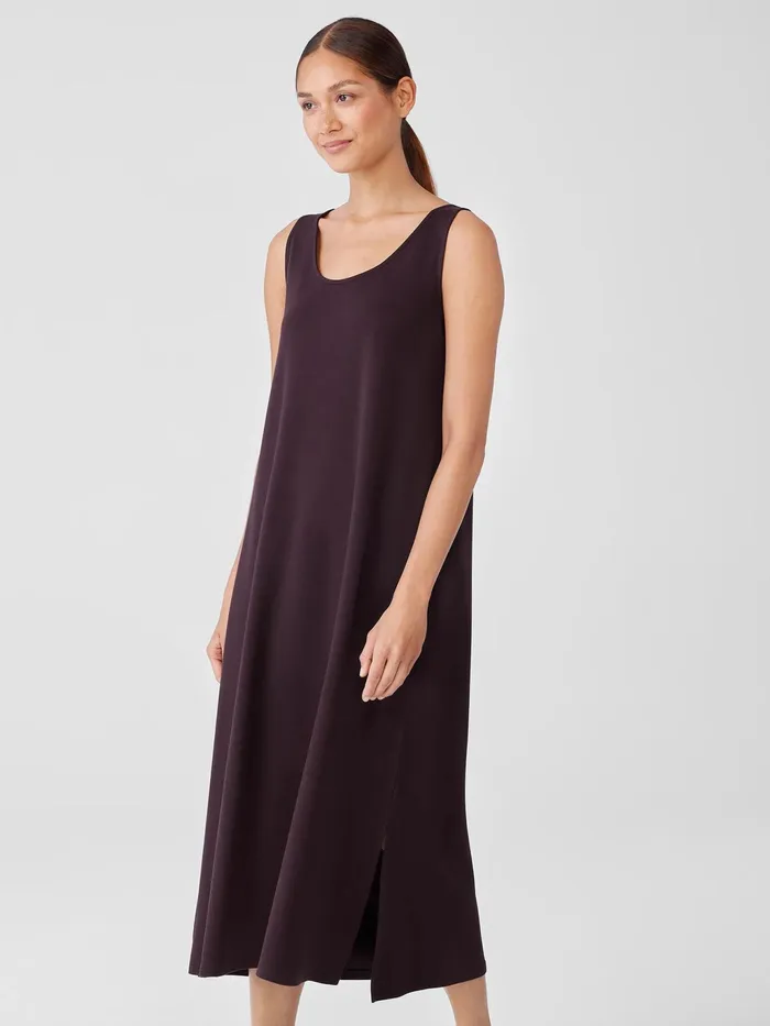 Organic Cotton Interlock Tank Sleep Dress Cassis Women Eileen Fisher Sleepwear