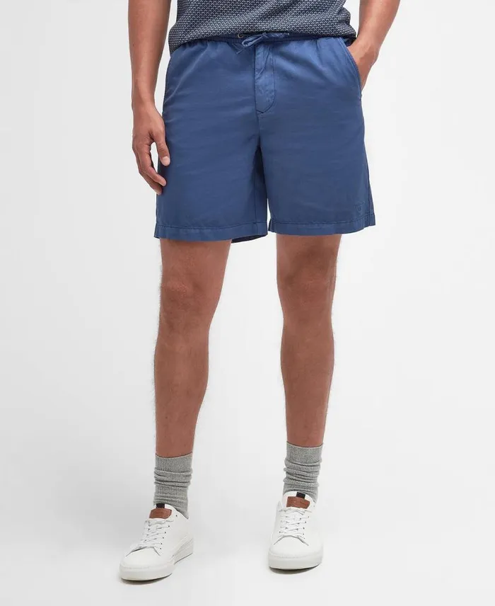 Oxtown Drawcord Shorts Dark Denim Men Barbour Trousers and Shorts