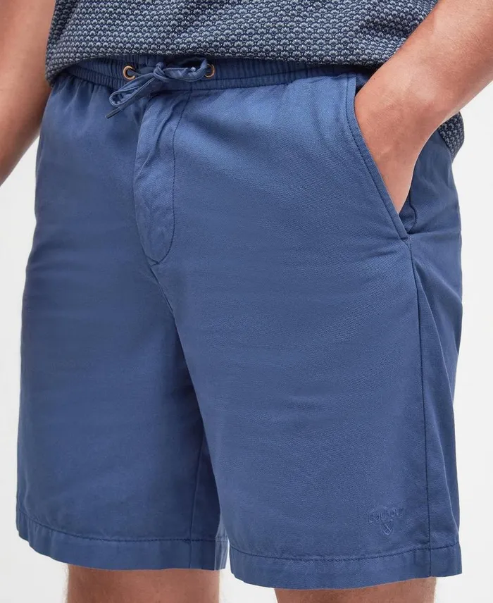 Oxtown Drawcord Shorts Dark Denim Men Barbour Trousers and Shorts
