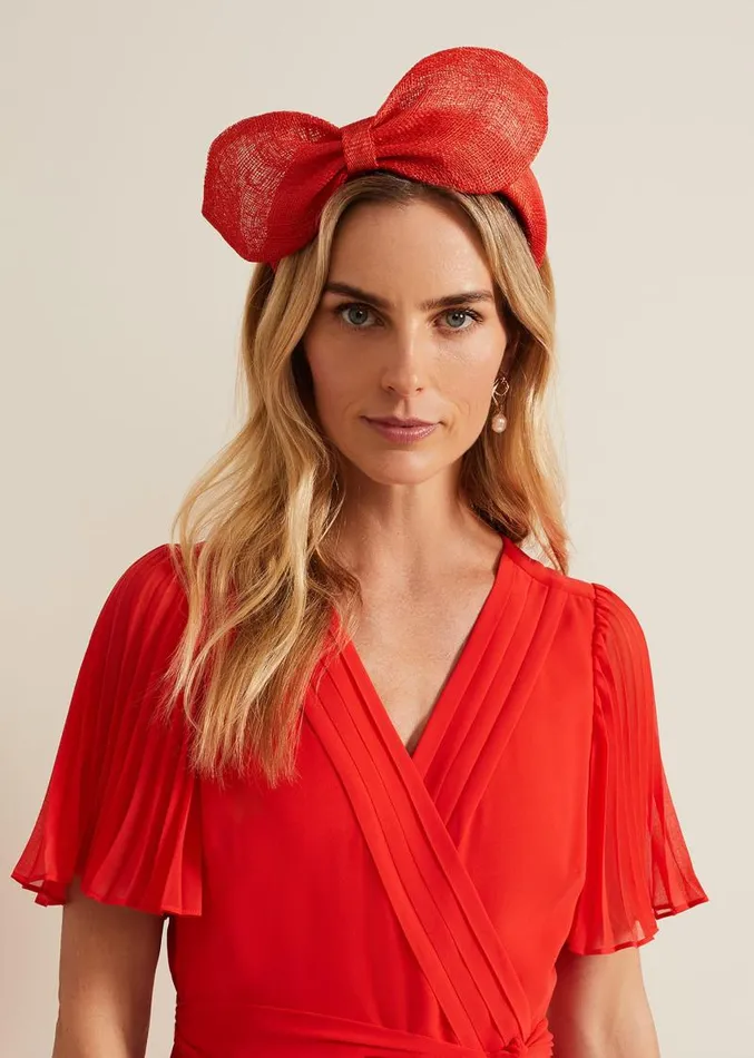 Padded Bow Headband Orange Women Phase Eight Headbands