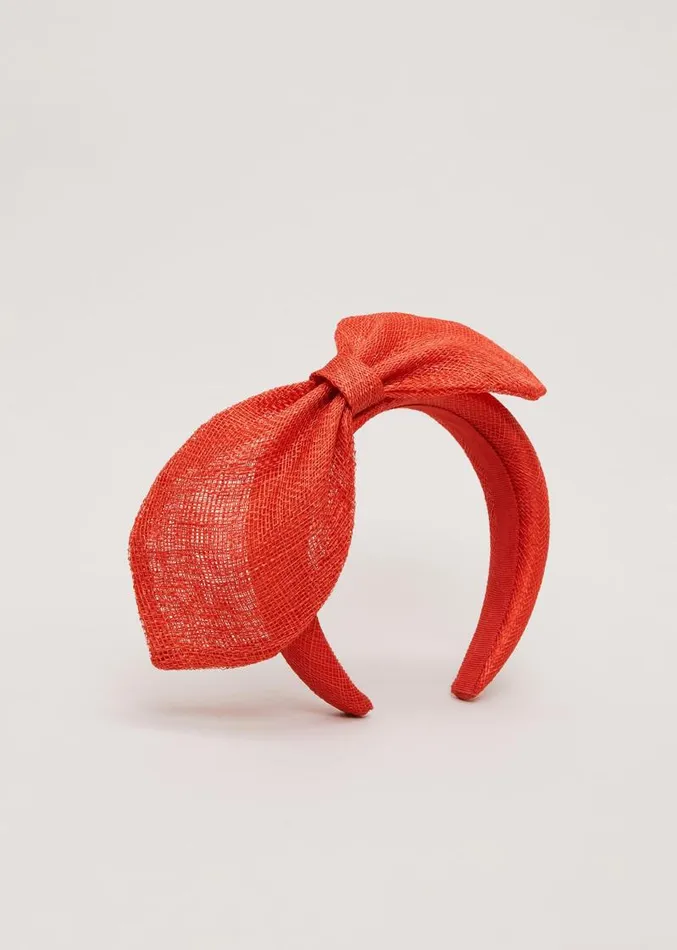 Padded Bow Headband Orange Women Phase Eight Headbands