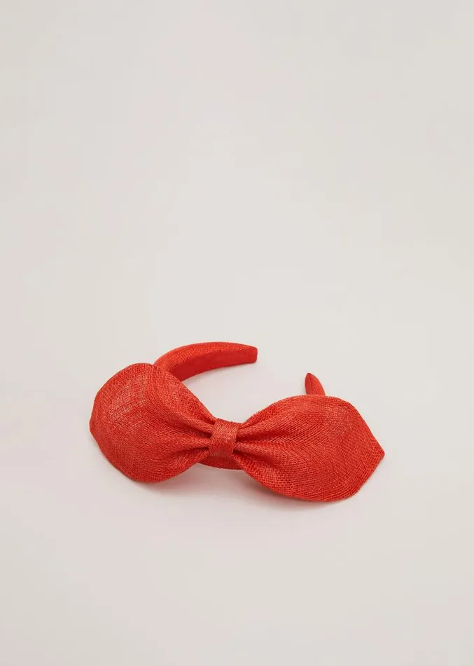 Padded Bow Headband Orange Women Phase Eight Headbands