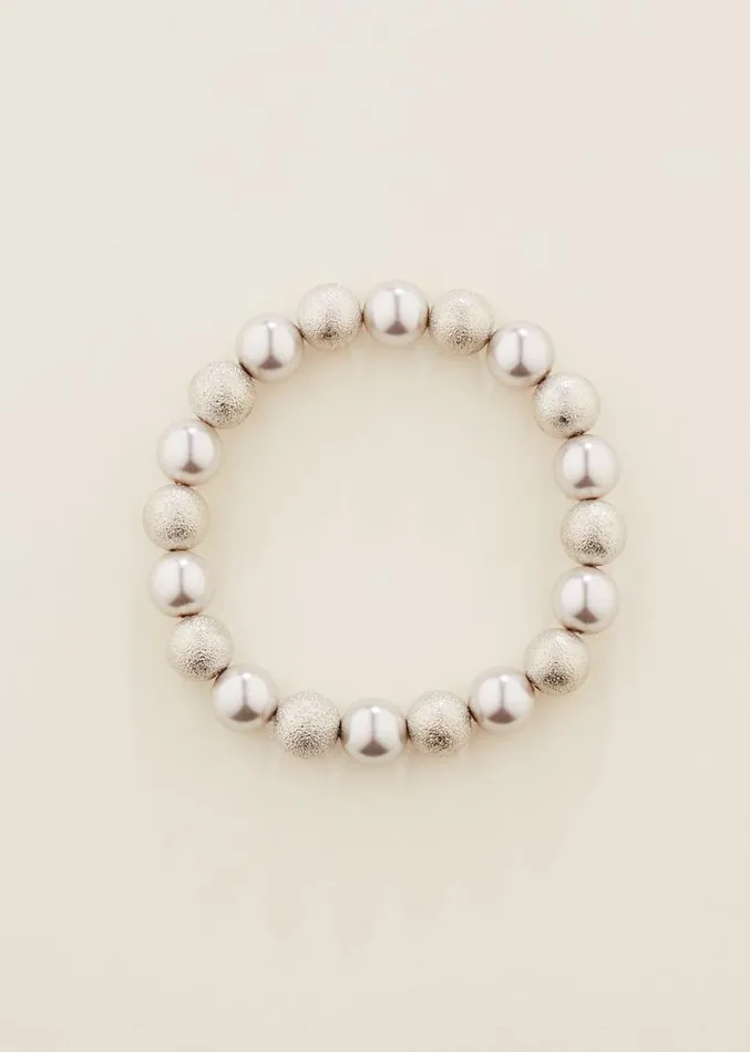Pearl And Bead Stretch Bracelet Silver Women Phase Eight Jewellery