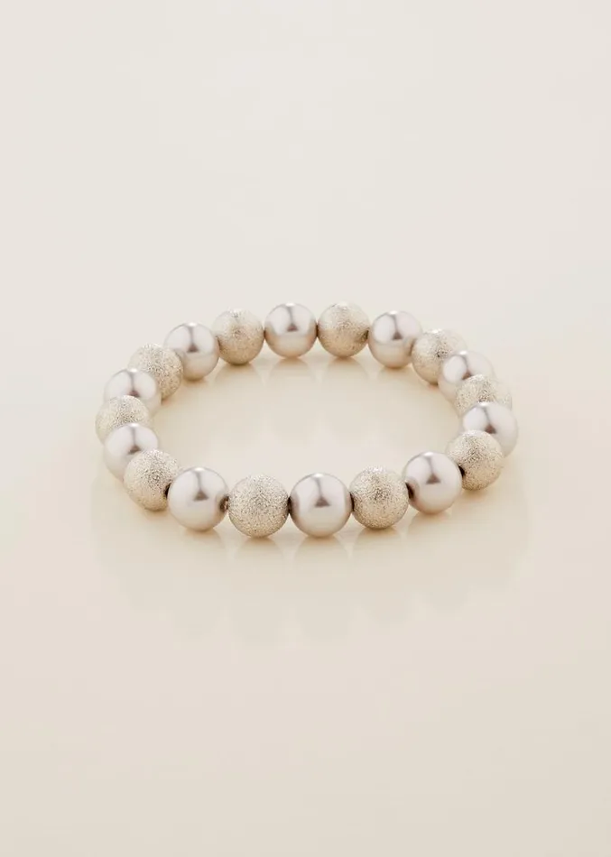 Pearl And Bead Stretch Bracelet Silver Women Phase Eight Jewellery