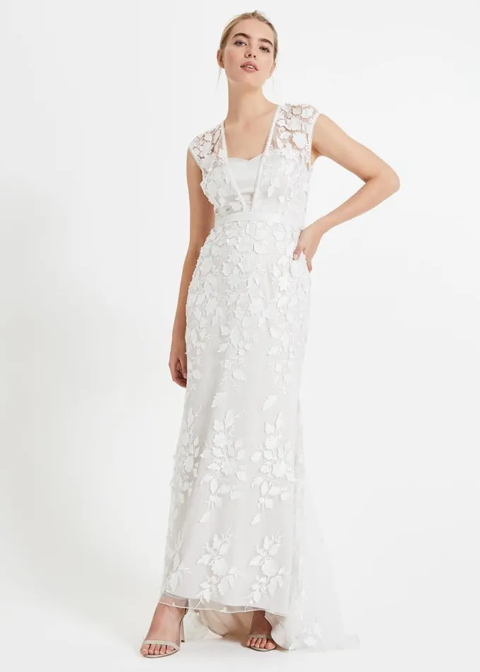 Peony 3d Lace Wedding Dress Almond Women Phase Eight Dresses