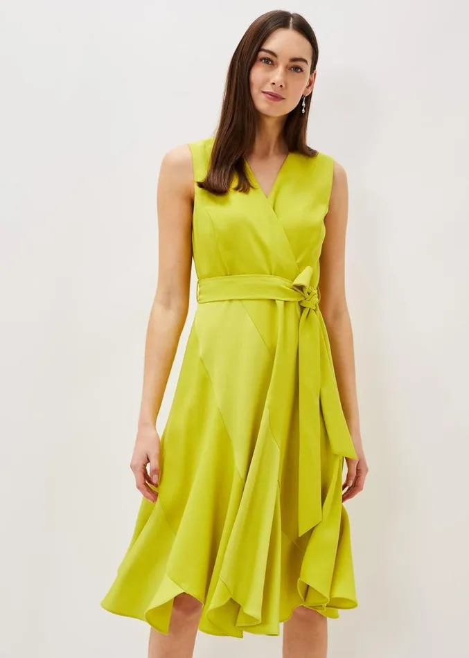 Philis Panelled Dress Lime Women Phase Eight Dresses