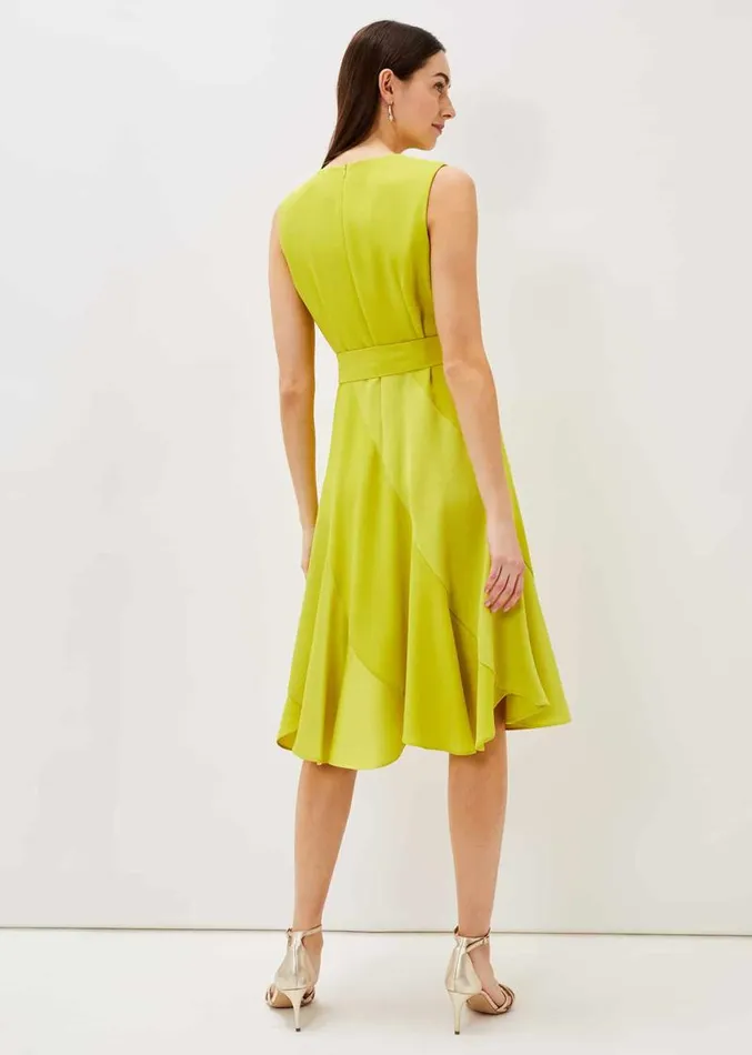 Philis Panelled Dress Lime Women Phase Eight Dresses