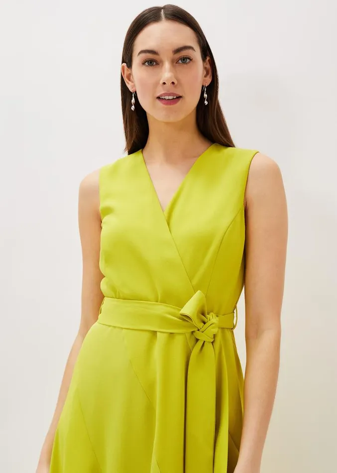 Philis Panelled Dress Lime Women Phase Eight Dresses