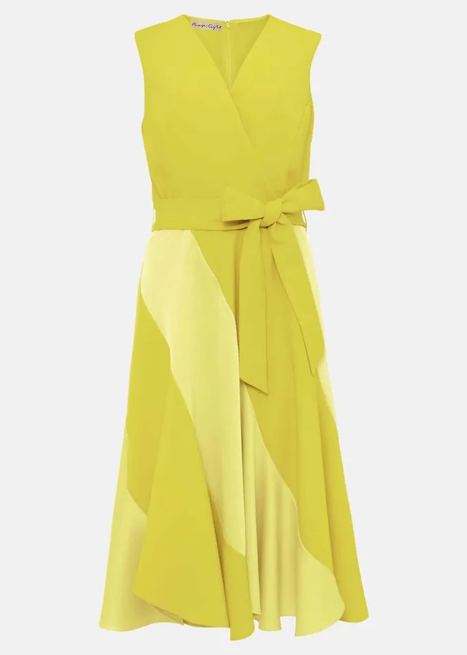 Philis Panelled Dress Lime Women Phase Eight Dresses