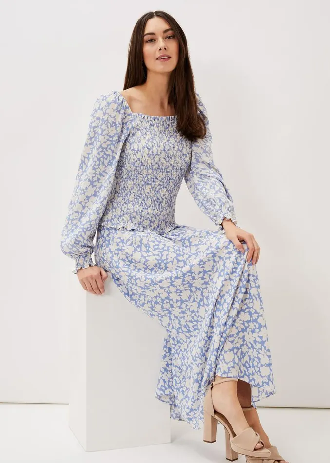 Phillipa Floral Print CoOrd Skirt Powder Blueivory Women Phase Eight Skirts