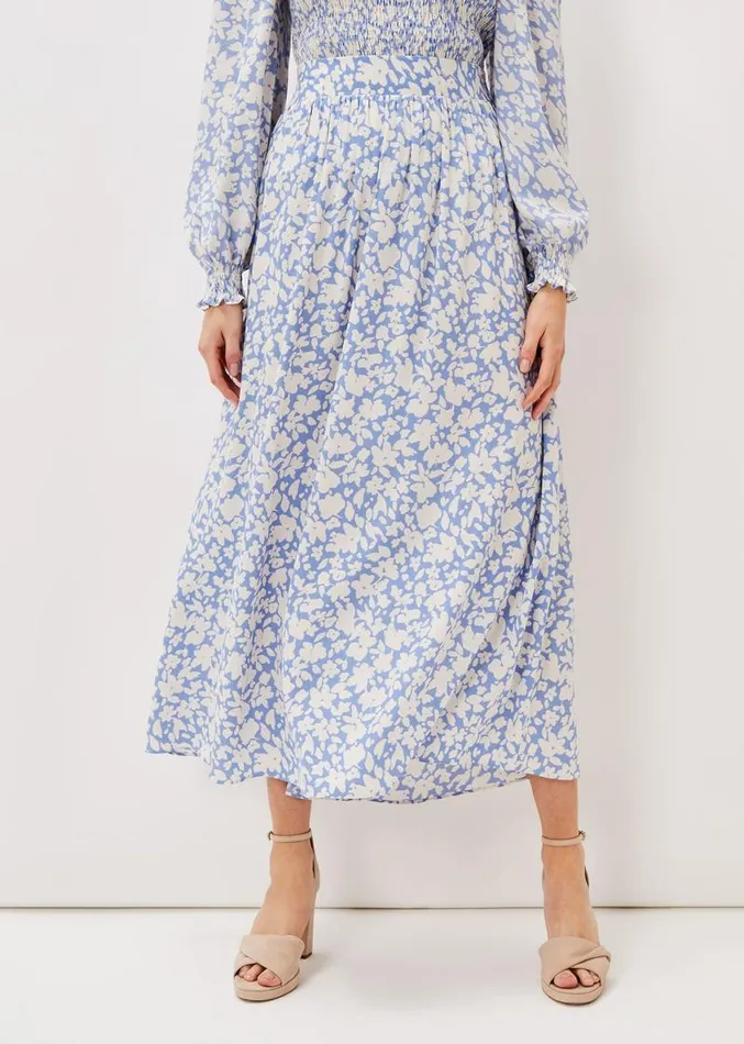 Phillipa Floral Print CoOrd Skirt Powder Blueivory Women Phase Eight Skirts