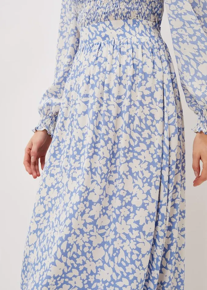 Phillipa Floral Print CoOrd Skirt Powder Blueivory Women Phase Eight Skirts