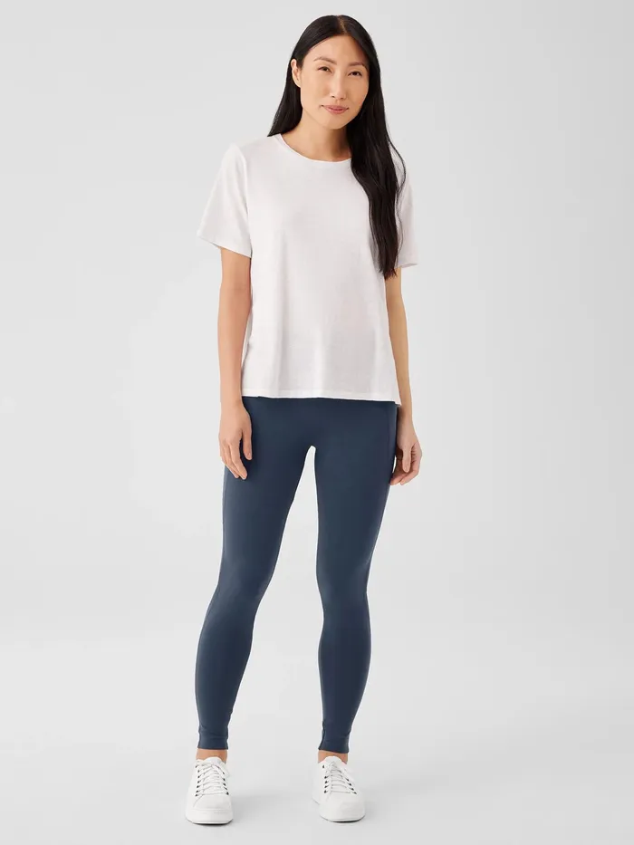 Pima Cotton Stretch Jersey HighWaisted Leggings Ocean Women Eileen Fisher Pants Shorts and Jumpsuits