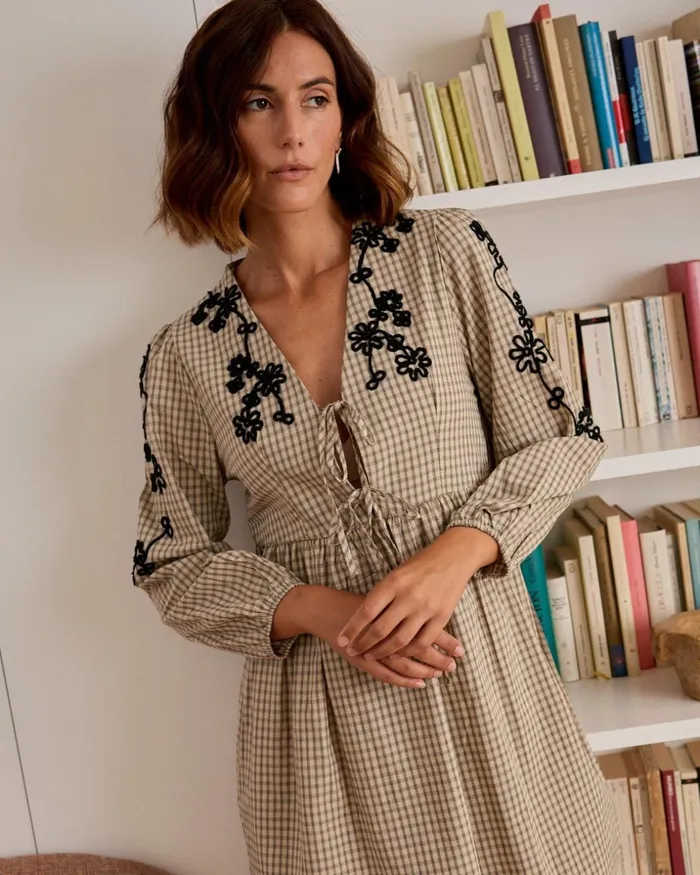Polin Et Moi Babydoll Dress Purita Brown Women Dresses And Jumpsuits