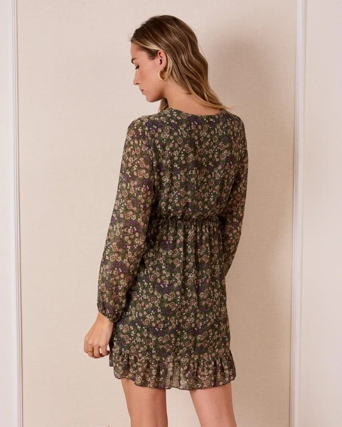 Polin Et Moi Carnation Flowers Dress Green Forest Women Dresses And Jumpsuits Polin Et Moi Carnation Flowers Dress Green Forest Women Dresses And Jumpsuits