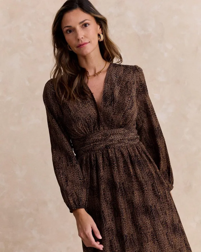 Polin Et Moi Clothe Maxi Dress Brown Women Dresses And Jumpsuits
