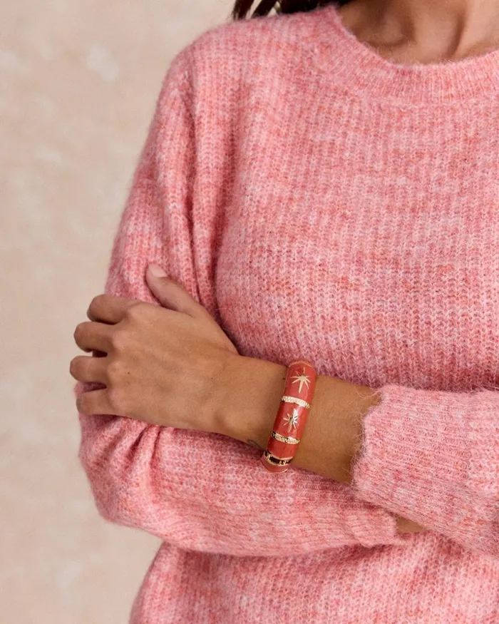 Polin Et Moi Coral Stars Bracelet Peach Women Jewelry