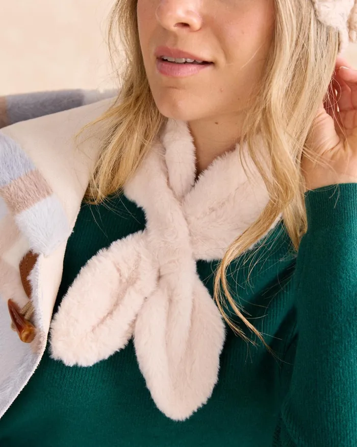 Polin Et Moi Fur Cona Scarf Sand Women Hats And Scarves