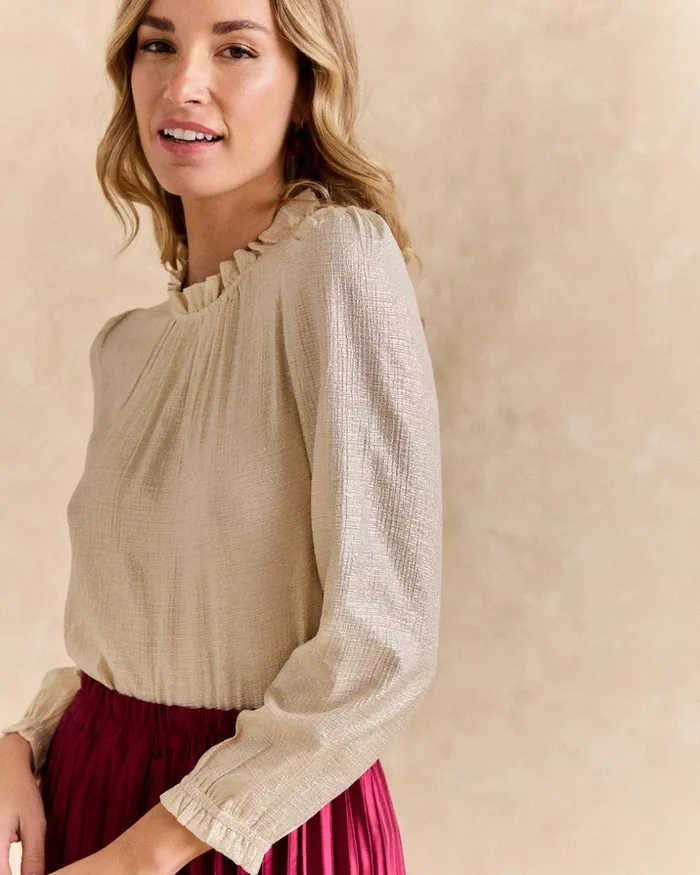 Polin Et Moi Lurex Anastasia Blouse Raw Women Blouses And Shirts
