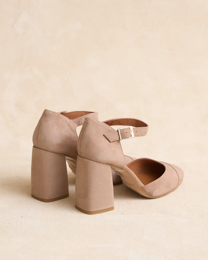 Polin Et Moi Mary Jane Belinda Heel Taupe Women Heels Polin Et Moi Mary Jane Belinda Heel Taupe Women Heels