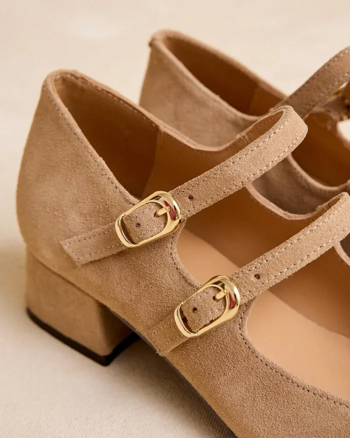 Polin Et Moi Mary Jane Farmina Buckle Camel Women Heels Polin Et Moi Mary Jane Farmina Buckle Camel Women Heels